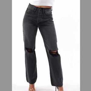 KanCan Jeans Distressed Ultra High Rise 90'S Boyfriend Jean